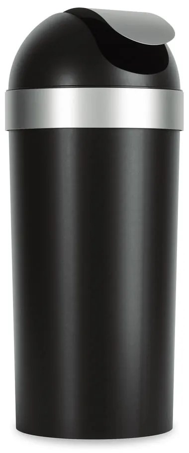 Coș de gunoi negru din plastic 62 l Venti – Umbra