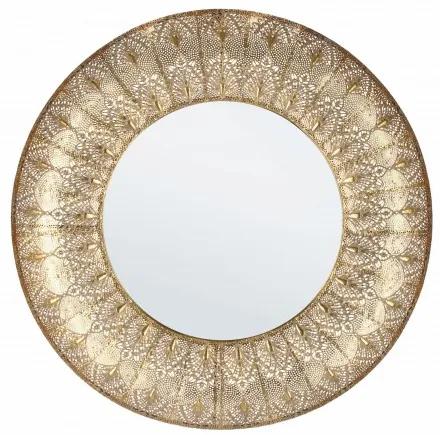 Oglinda decorativa cu rama metalica, Larjam Round, Ø70 cm