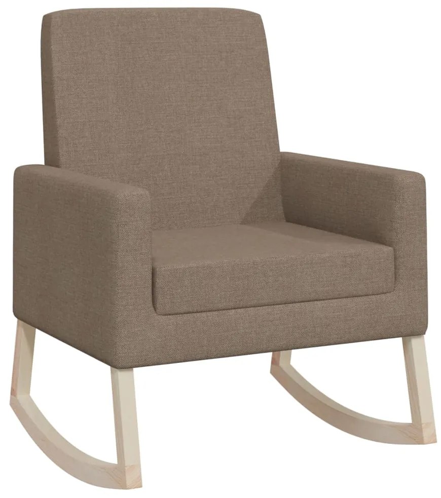 329423 vidaXL Scaun balansoar, gri taupe, material textil