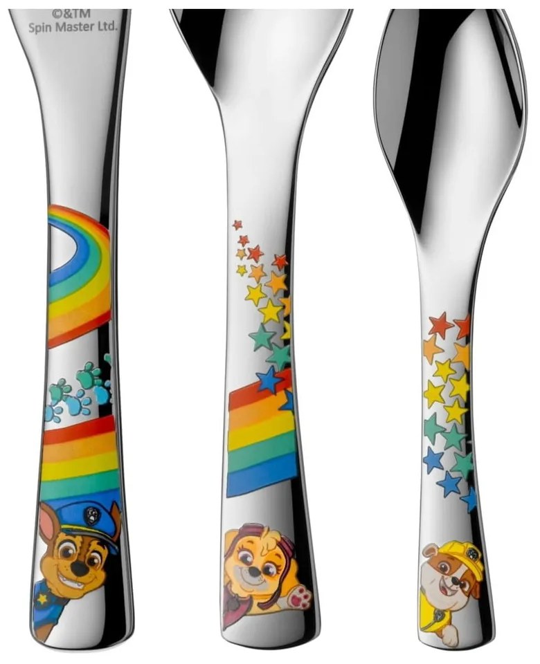 Set 4 tacâmuri din oțel inoxidabil pentru copii WMF Paw Patrol