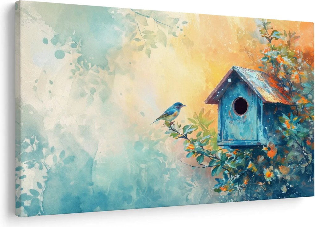 Tablou - Birdhouse, acuarelă, acuarelă (90x60 cm)