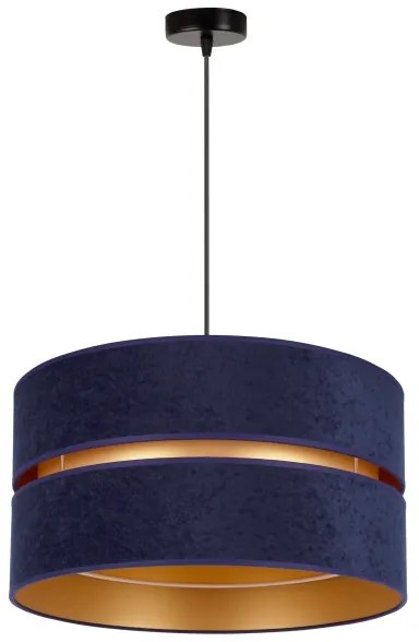 Lustră pe cablu Duolla DUO 1xE27/15W/230V d. 40 cm albastru/auriu