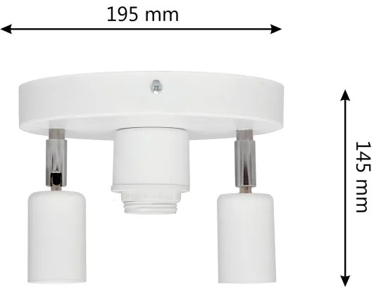 Spot CENTRO 3xE27/15W/230V alb