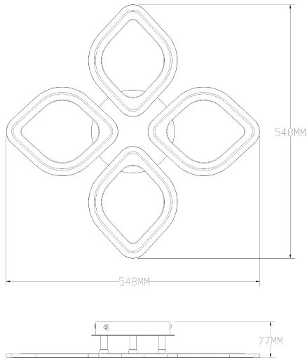 Plafonieră LED dimabilă Zuma Line MS236040R-WH ILLUMIA LED/30W/230V 3000-6000K alb + telecomandă