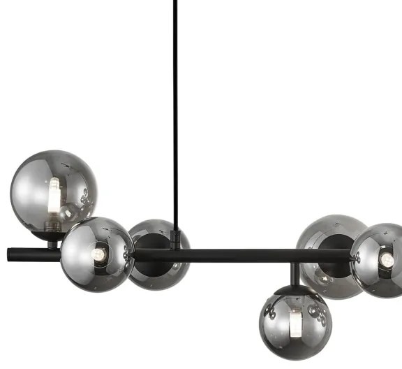 Lustră pe cablu MILA 10xG9/9W/230V negru/gri