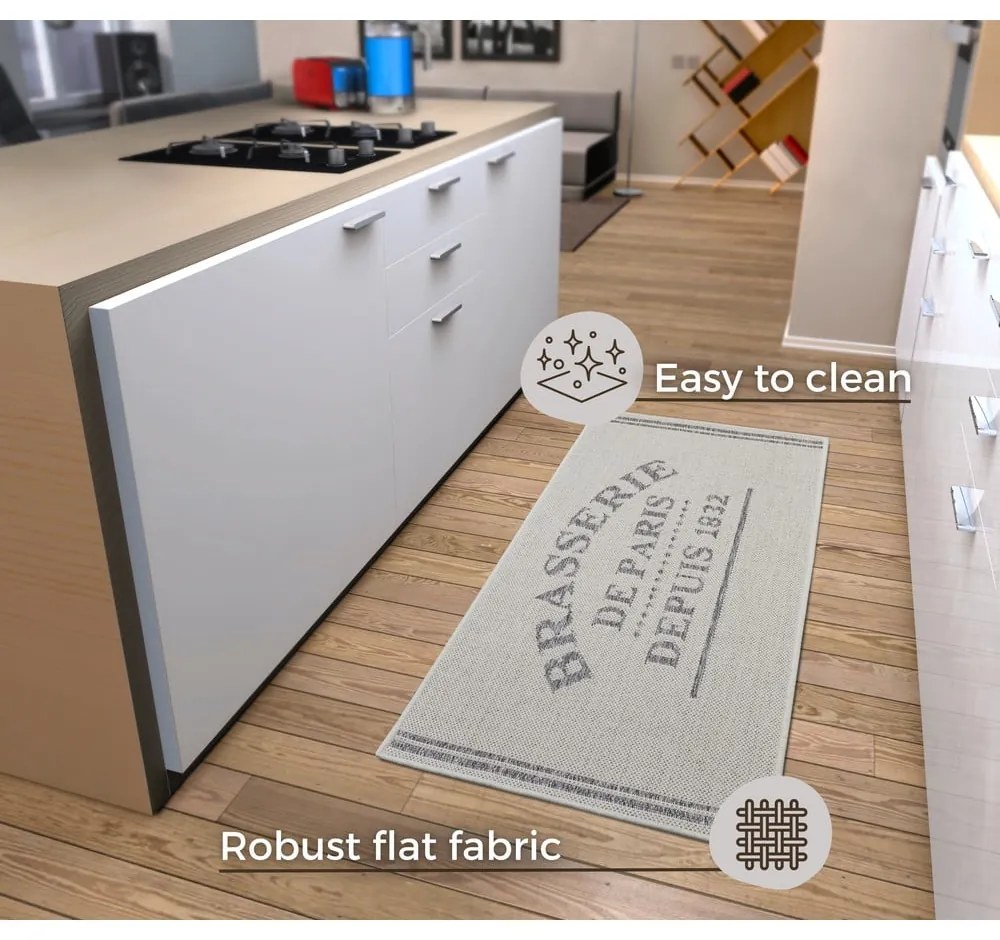 Covor tip traversă gri/crem 62x150 cm Cucina – Hanse Home