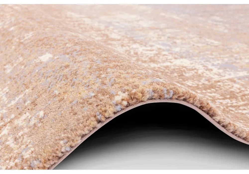 Covor maro din lână 100x180 cm Layers – Agnella