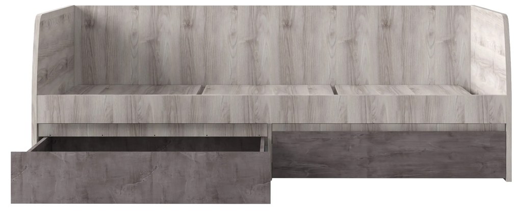 Pat de o persoană 90 cm Jolene 2S (castan nairobi + onyx) (cu somieră). 1052981