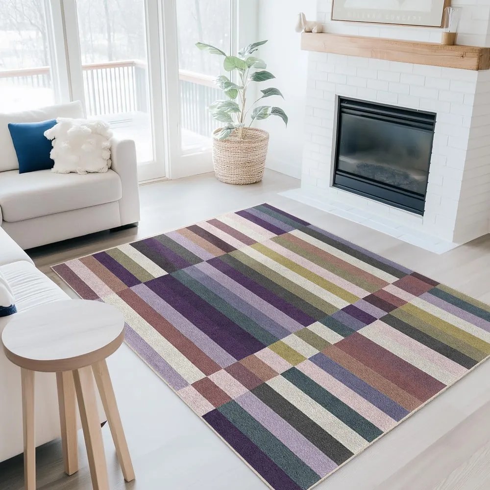 Covor tip traversă mov lavabil 60x230 cm Purple Rain – Mila Home