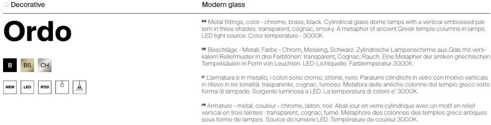 Pendul LED design modern decorativ Ordo