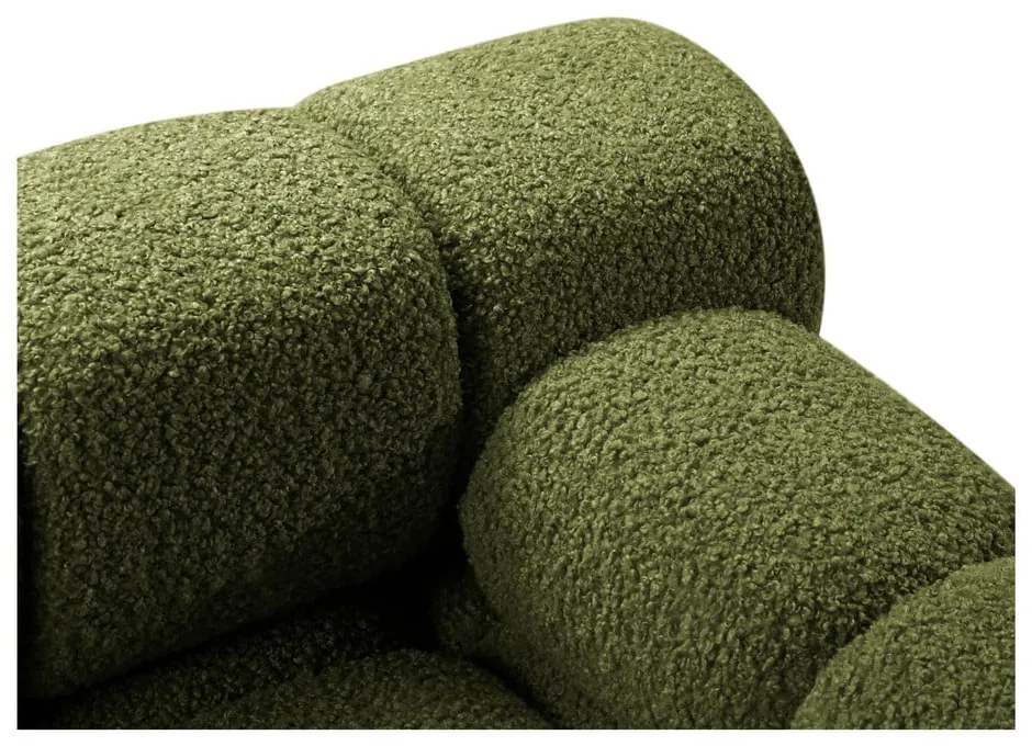 Canapea modulară verde cu tapițerie din țesătură bouclé 288 cm Bellis – Micadoni