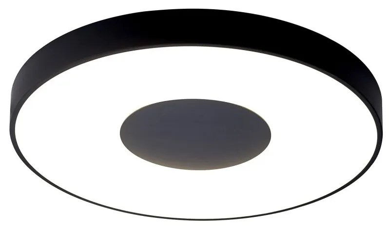 Plafoniera LED Smart dimabila cu telecomanda COIN 65cm neagra