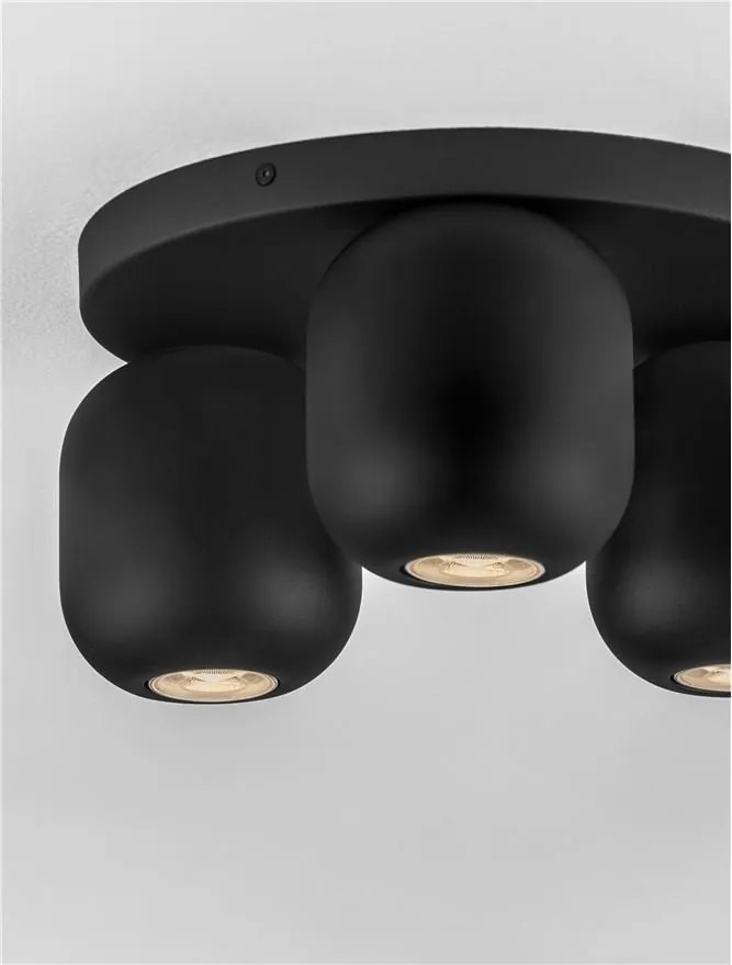 Plafoniera cu 3 spoturi metal negru MARLIN