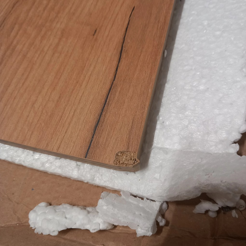 OFERTA Masa de sufragerie neagra cu blat in decor din stejar craft auriu MADO 120x80 II. calitate