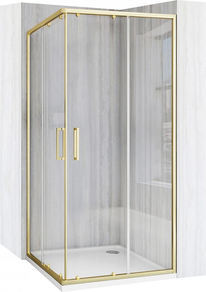 Cabina de dus Rea City 80x80 cm Gold Brush