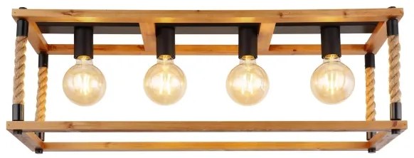 Plafonieră Globo 15691-4D VERNON 4xE27/60W/230V