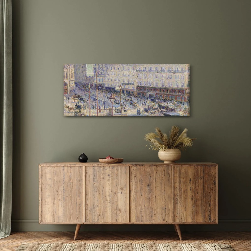Tablou - Camille Pissarro, The Place du Havre, reproducere (120x50 cm)