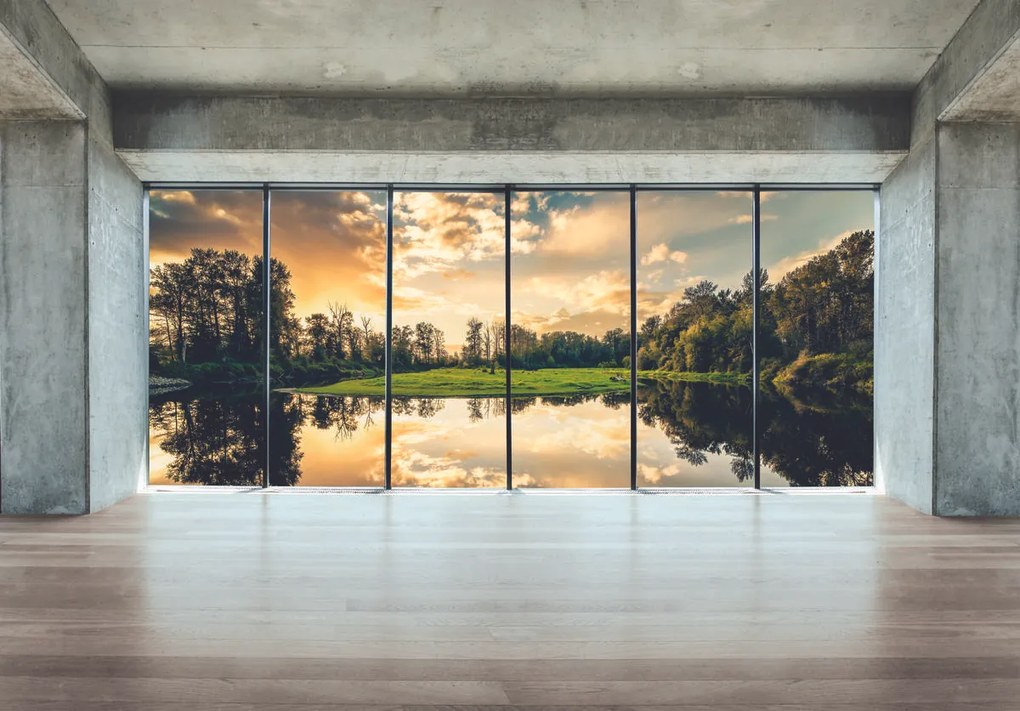 Fototapet - Privire spre lac (152,5x104 cm)