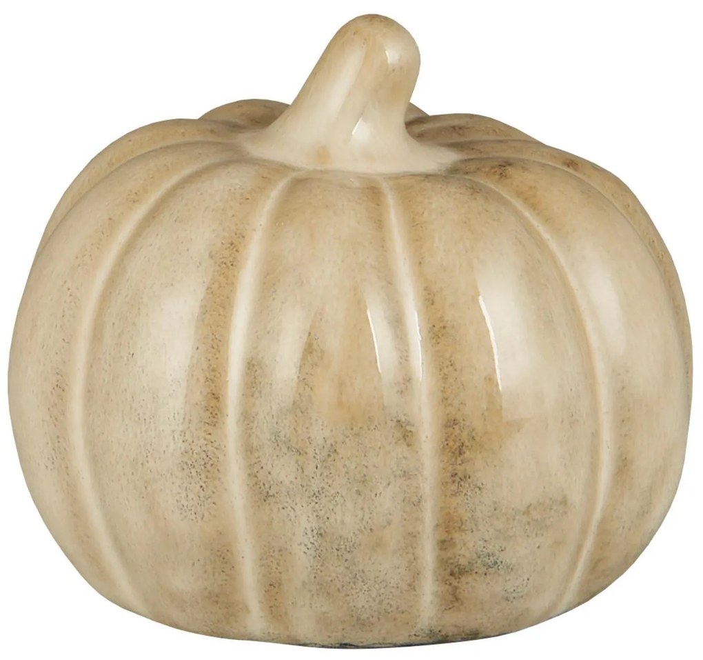 IB Laursen Decoratiune din gresie dovleac PUMPKIN STANDING Ø8 cm crem