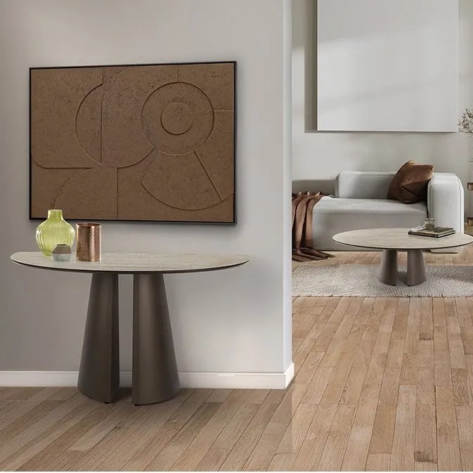 Consola din metal si MDF Samara 130x42cm