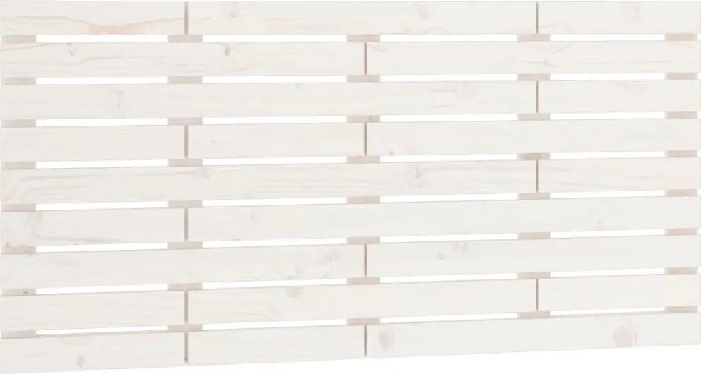 vidaXL Tăblie de pat pentru perete, alb, 156x3x63 cm, lemn masiv pin