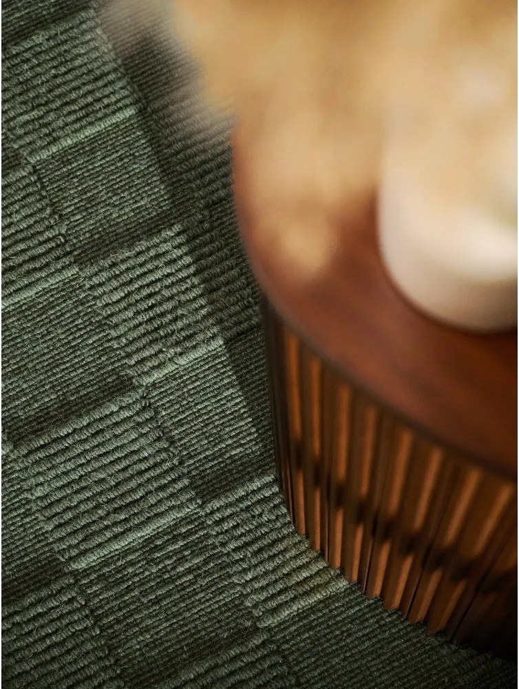 Covor tip traversă verde închis țesut manual din lână 80x200 cm Scala – Villeroy&amp;Boch