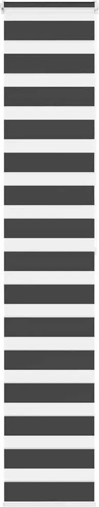 vidaXL Jaluzea tip zebra neagră lățime țesătură 45,9 cm poliester