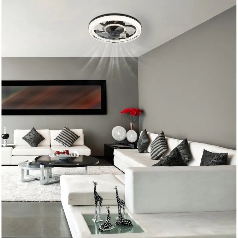 Lustra LED cu ventilator si telecomanda CIRILLA 03644 GL