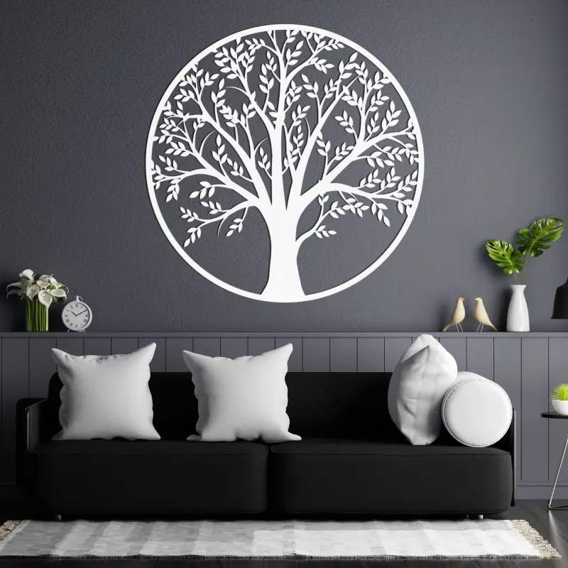 SENTOP | Copacul Vieții din lemn, într-un cerc – decorațiune murală | FORTIS