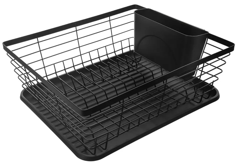 Scurgător de vase negru din metal 36x30,5 cm Radka – Orion
