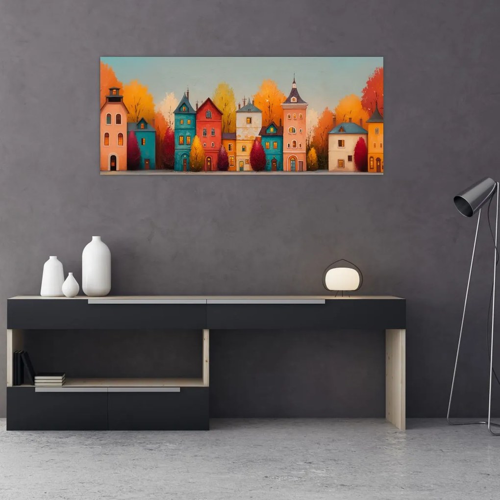 Tablou - Sat de toamnă (120x50 cm)