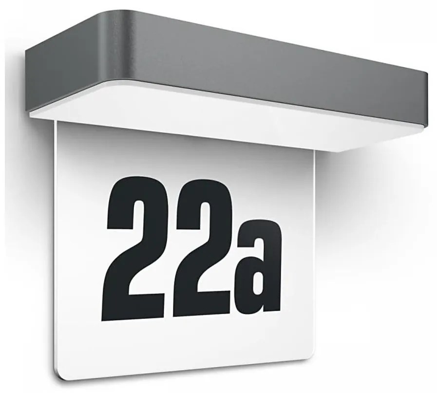 Steinel 065935 - Număr casă solar LED 0,07W 2000 mAh IP44 antracit