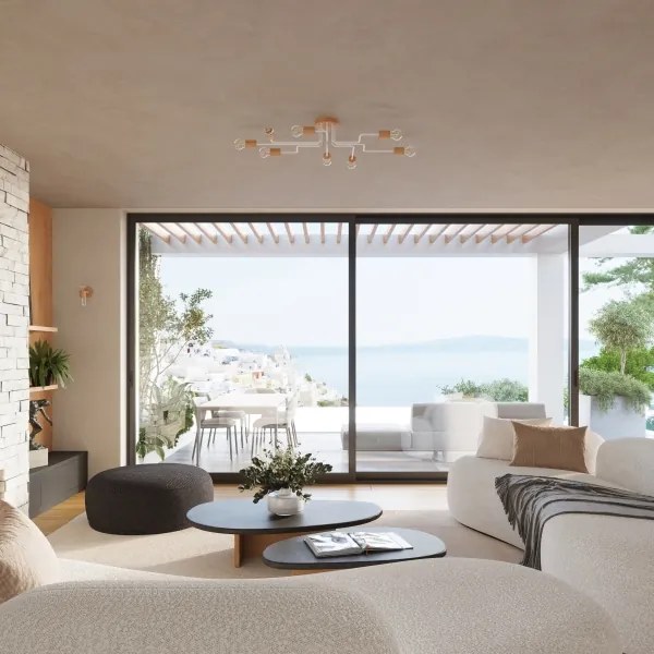 Lampă de perete Sollux SL.1664 TIMBO 1xE27/15W/230V alb/bej/fag