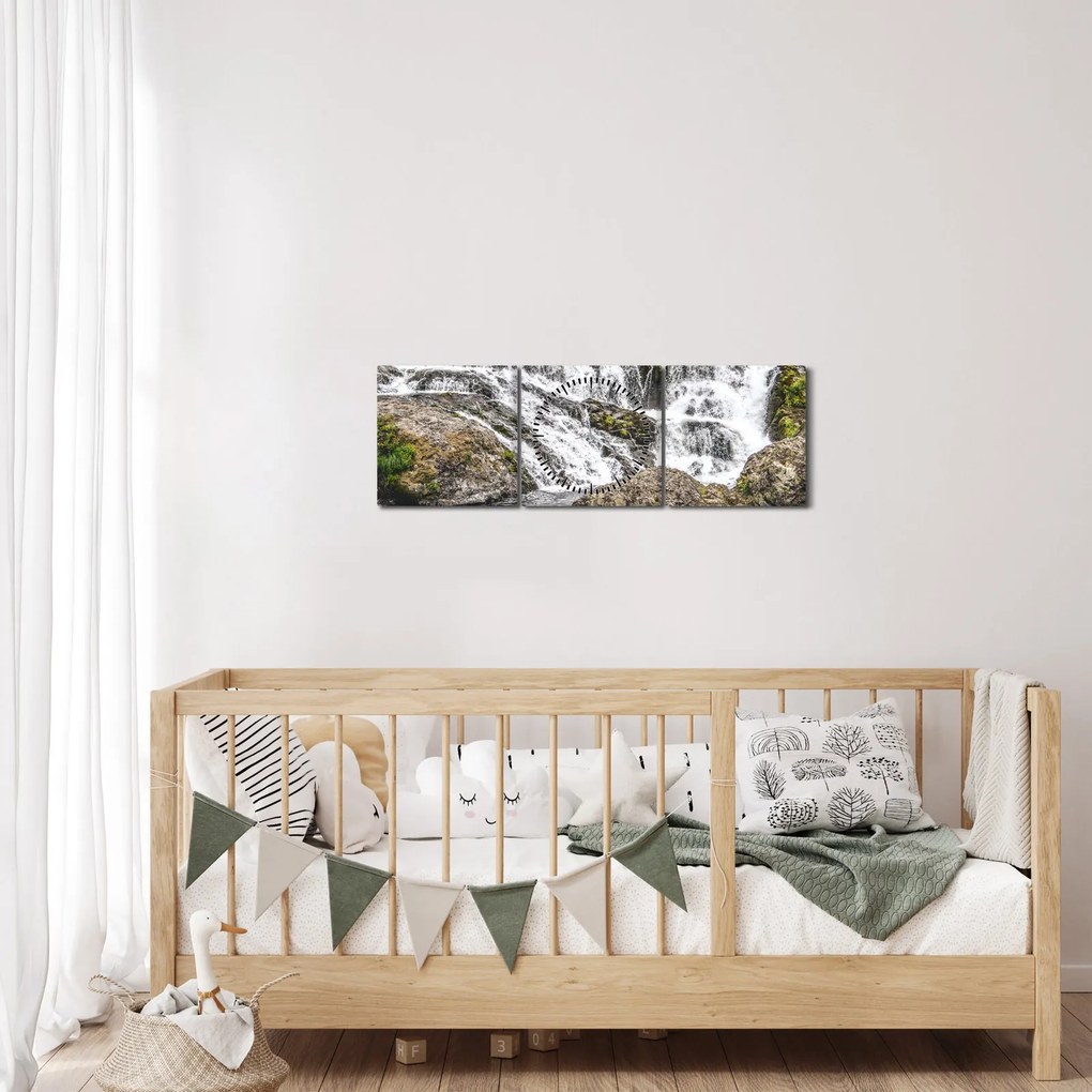 Tablou - Cascade (cu ceas) (90x30 cm)