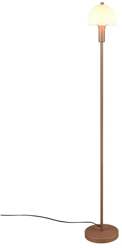 Lampadar în culoarea bronz cu abajur din sticlă (înălțime 120 cm) Glenn – Reality