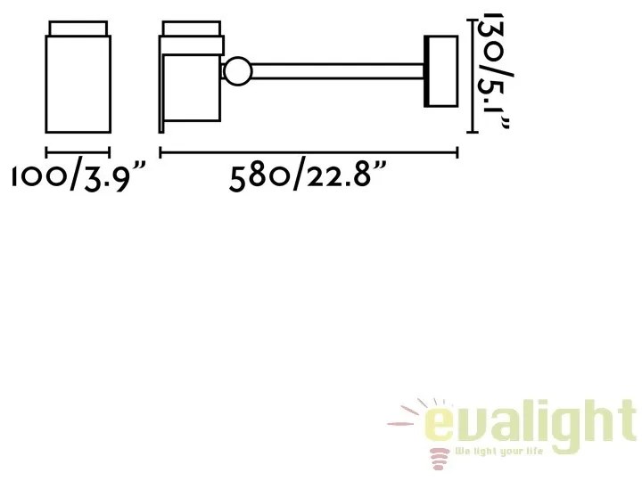 Aplica tip proiector LED iluminat exterior design modern FOC-2 70157