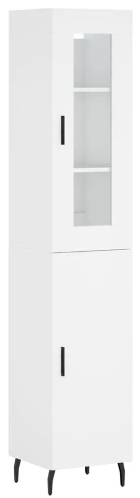 3199185 vidaXL Dulap înalt, alb, 34,5x34x180 cm, lemn prelucrat