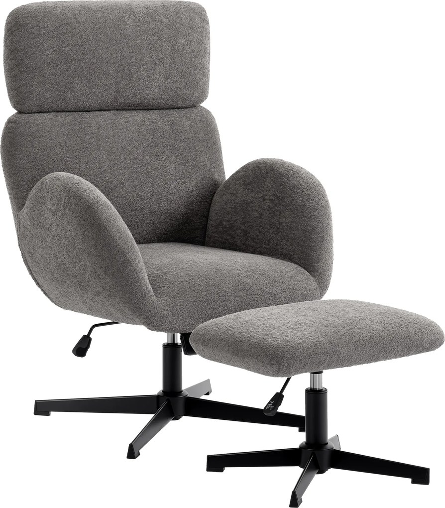 HOMCOM fotoliu dormitor rotativ | Aosom Romania