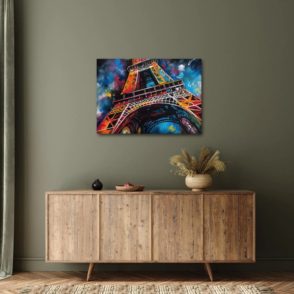 Tablou - Pictură a Turnului Eiffel II. (70x50 cm)