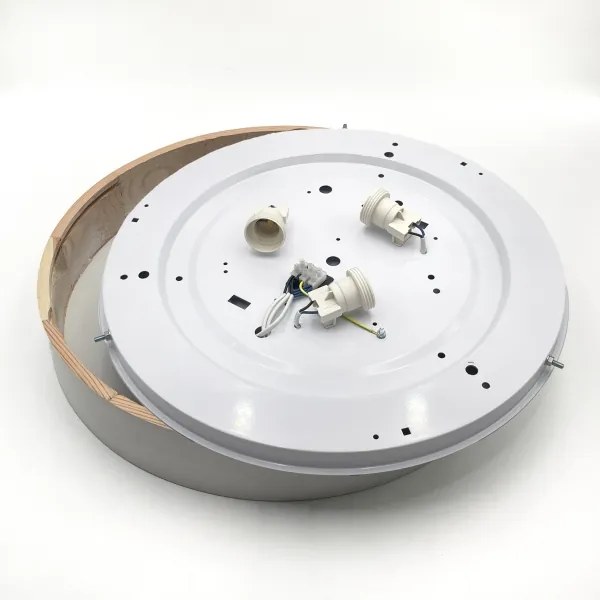 Plafonieră NATURAL, 5 x E27/15W/230V, Ø 47,5 cm, pin/alb