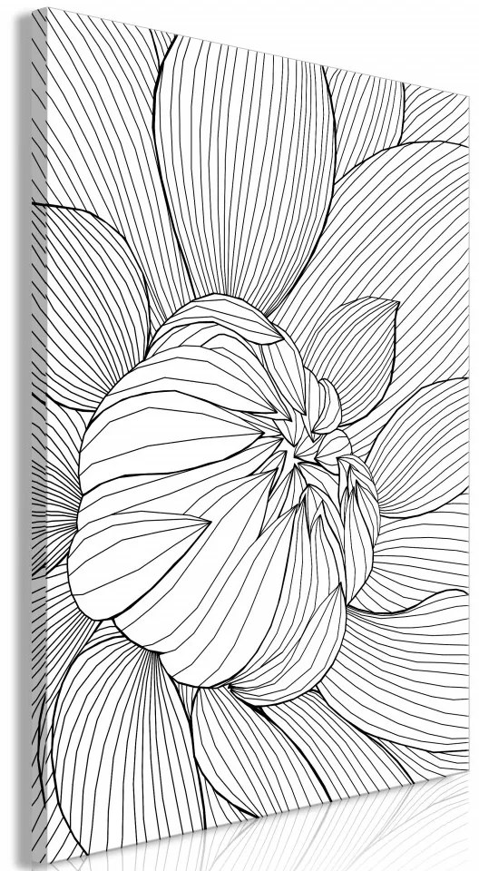 Tablou - Flower Line (1 Part) Vertical