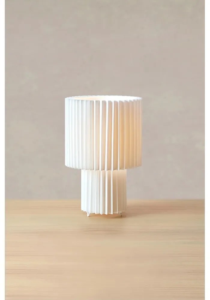 Veioză albă cu abajur textil (înălțime 32 cm) Catis – Markslöjd