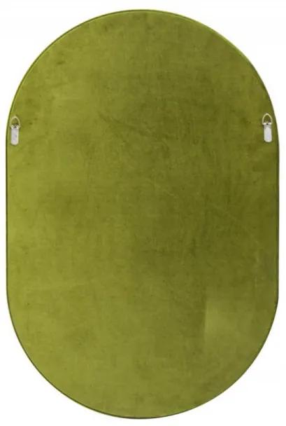 Oglindă decorativa verde din MDF si textil, 90 x 60 x 4 cm, Antony Mauro Ferreti