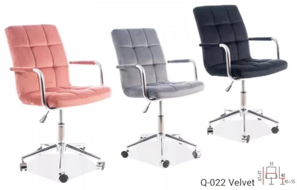 Scaun pentru birou Q-022 Gri