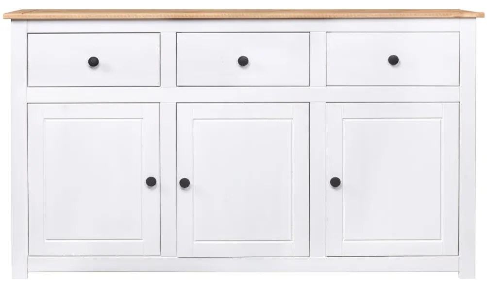 282705 vidaXL Servantă, alb, 135 x 40 x 80 cm, lemn masiv de pin, gama Panama
