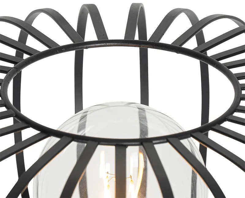 Lampa de podea de design neagră - Johanna