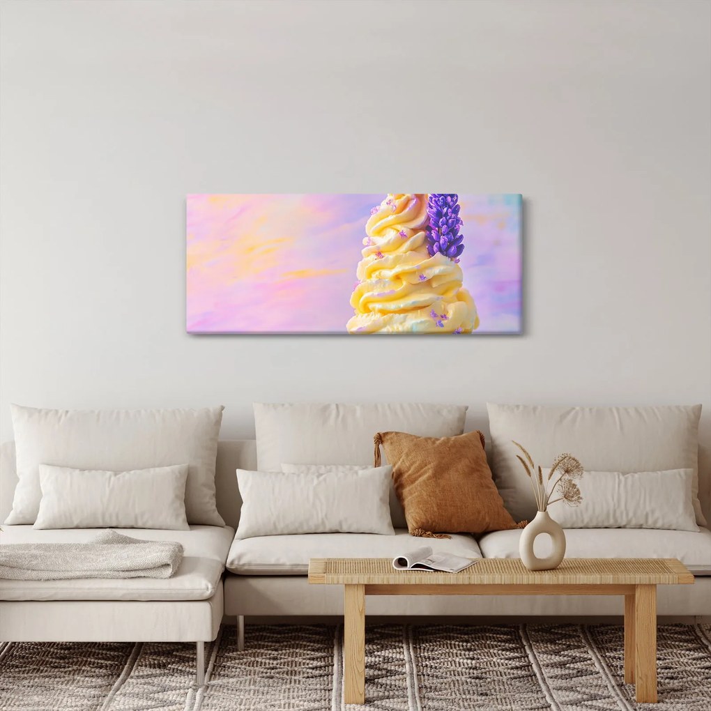 Tablou - Înghețată cu lavandă (120x50 cm)