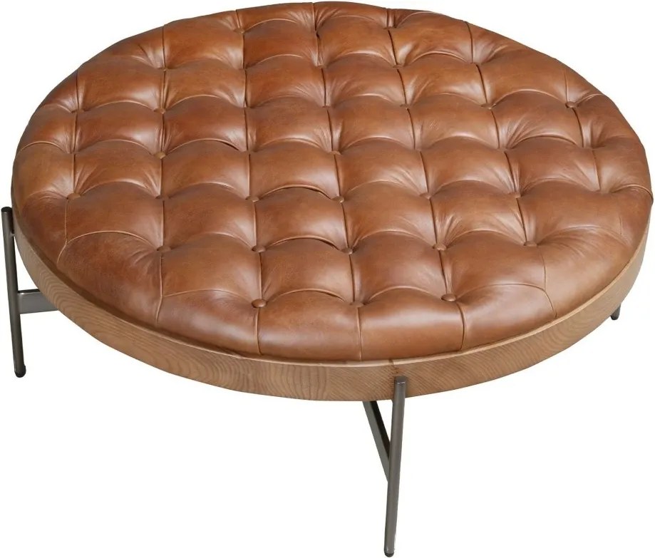 Masuta de cafea design LUX Dark Brown Leather