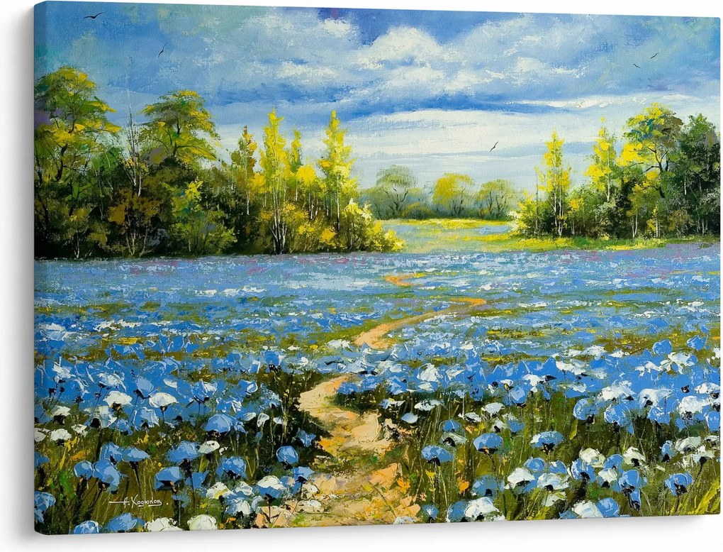Tablou - Drum de câmp, pictură în ulei (70x50 cm)
