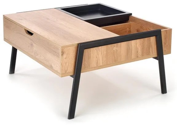 Masa de cafea Podium, lemn natural/negru